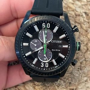 Citizen Eco-Drive Black Rubber Watch